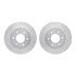 7512-67121 by DYNAMIC FRICTION COMPANY - Brake Rotor - Dimpled & Slotted - Silver w/5000 Brake Pads & HW Kit