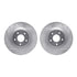 7512-67129 by DYNAMIC FRICTION COMPANY - Brake Rotor - Dimpled & Slotted - Silver w/5000 Brake Pads & HW Kit