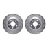 7512-67500 by DYNAMIC FRICTION COMPANY - Rotors-Drilled & Slotted-Silver w/ 5000 Advanced Brake Pads Incl Hdw