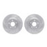 7512-68008 by DYNAMIC FRICTION COMPANY - Rotors-Drilled & Slotted-Silver w/ 5000 Advanced Brake Pads Incl Hdw