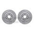 7512-68012 by DYNAMIC FRICTION COMPANY - Rotors-Drilled & Slotted-Silver w/ 5000 Advanced Brake Pads Incl Hdw