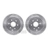 7512-68019 by DYNAMIC FRICTION COMPANY - Brake Rotor - Dimpled & Slotted - Silver w/5000 Brake Pads & HW Kit