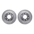 7512-72034 by DYNAMIC FRICTION COMPANY - Rotors-Drilled & Slotted-Silver w/ 5000 Advanced Brake Pads Incl Hdw