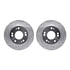 7512-72040 by DYNAMIC FRICTION COMPANY - Rotors-Drilled & Slotted-Silver w/ 5000 Advanced Brake Pads Incl Hdw