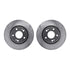 7512-72069 by DYNAMIC FRICTION COMPANY - Rotors-Drilled & Slotted-Silver w/ 5000 Advanced Brake Pads Incl Hdw