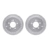 7512-72075 by DYNAMIC FRICTION COMPANY - Brake Rotor - Dimpled & Slotted - Silver w/5000 Brake Pads & HW Kit