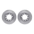 7512-72083 by DYNAMIC FRICTION COMPANY - Rotors-Drilled & Slotted-Silver w/ 5000 Advanced Brake Pads Incl Hdw