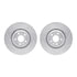 7512-73063 by DYNAMIC FRICTION COMPANY - Rotors-Drilled & Slotted-Silver w/ 5000 Advanced Brake Pads Incl Hdw