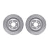 7512-73089 by DYNAMIC FRICTION COMPANY - Rotors-Drilled & Slotted-Silver w/ 5000 Advanced Brake Pads Incl Hdw