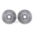 7512-73085 by DYNAMIC FRICTION COMPANY - Rotors-Drilled & Slotted-Silver w/ 5000 Advanced Brake Pads Incl Hdw