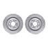 7512-73090 by DYNAMIC FRICTION COMPANY - Rotors-Drilled & Slotted-Silver w/ 5000 Advanced Brake Pads Incl Hdw