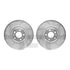 7512-73093 by DYNAMIC FRICTION COMPANY - Rotors-Drilled & Slotted-Silver w/ 5000 Advanced Brake Pads Incl Hdw