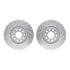 7512-73231 by DYNAMIC FRICTION COMPANY - Rotors-Drilled & Slotted-Silver w/ 5000 Advanced Brake Pads Incl Hdw