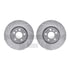 7512-73298 by DYNAMIC FRICTION COMPANY - Rotors-Drilled & Slotted-Silver w/ 5000 Advanced Brake Pads Incl Hdw