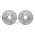 7512-73374 by DYNAMIC FRICTION COMPANY - Rotors-Drilled & Slotted-Silver w/ 5000 Advanced Brake Pads Incl Hdw