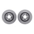 7512-74027 by DYNAMIC FRICTION COMPANY - Rotors-Drilled & Slotted-Silver w/ 5000 Advanced Brake Pads Incl Hdw