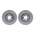 7512-74036 by DYNAMIC FRICTION COMPANY - Rotors-Drilled & Slotted-Silver w/ 5000 Advanced Brake Pads Incl Hdw