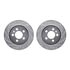 7512-74045 by DYNAMIC FRICTION COMPANY - Rotors-Drilled & Slotted-Silver w/ 5000 Advanced Brake Pads Incl Hdw