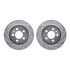7512-74048 by DYNAMIC FRICTION COMPANY - Rotors-Drilled & Slotted-Silver w/ 5000 Advanced Brake Pads Incl Hdw