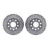 7512-74068 by DYNAMIC FRICTION COMPANY - Rotors-Drilled & Slotted-Silver w/ 5000 Advanced Brake Pads Incl Hdw