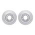 7512-74077 by DYNAMIC FRICTION COMPANY - Brake Rotor - Drilled & Slotted - Silver w/5000 Brake Pads & HW Kit