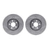 7512-74232 by DYNAMIC FRICTION COMPANY - Rotors-Drilled & Slotted-Silver w/ 5000 Advanced Brake Pads Incl Hdw