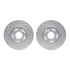 7512-75000 by DYNAMIC FRICTION COMPANY - Rotors-Drilled & Slotted-Silver w/ 5000 Advanced Brake Pads Incl Hdw