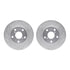 7512-75003 by DYNAMIC FRICTION COMPANY - Rotors-Drilled & Slotted-Silver w/ 5000 Advanced Brake Pads Incl Hdw