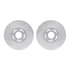 7512-75005 by DYNAMIC FRICTION COMPANY - Rotors-Drilled & Slotted-Silver w/ 5000 Advanced Brake Pads Incl Hdw