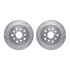 7512-75013 by DYNAMIC FRICTION COMPANY - Rotors-Drilled & Slotted-Silver w/ 5000 Advanced Brake Pads Incl Hdw