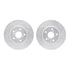 7512-75016 by DYNAMIC FRICTION COMPANY - Rotors-Drilled & Slotted-Silver w/ 5000 Advanced Brake Pads Incl Hdw