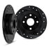 8002-67085 by DYNAMIC FRICTION COMPANY - Brake Rotors - Drilled & Slotted - Black