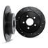 8002-67093 by DYNAMIC FRICTION COMPANY - Brake Rotors - Drilled & Slotted - Black