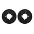 8002-72045 by DYNAMIC FRICTION COMPANY - Brake Rotors - Drilled & Slotted - Black