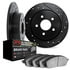 8402-54065 by DYNAMIC FRICTION COMPANY - Brake Rotor - Drilled & Slotted - Black- HD Brake Pad