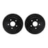 8412-40010 by DYNAMIC FRICTION COMPANY - Brake Rotor Drilled & Slotted - Black- w/Ulitmate Duty Brake Pad & HW Kit