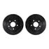 8412-40020 by DYNAMIC FRICTION COMPANY - Brake Rotor Drilled & Slotted - Black- w/Ulitmate Duty Brake Pad & HW Kit
