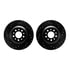 8412-42012 by DYNAMIC FRICTION COMPANY - Brake Rotor Drilled & Slotted - Black- w/Ulitmate Duty Brake Pad & HW Kit