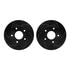 8412-48002 by DYNAMIC FRICTION COMPANY - Brake Rotor Drilled & Slotted - Black- w/Ulitmate Duty Brake Pad & HW Kit