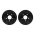 8412-48020 by DYNAMIC FRICTION COMPANY - Brake Rotor Drilled & Slotted - Black- w/Ulitmate Duty Brake Pad & HW Kit