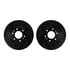 8412-48031 by DYNAMIC FRICTION COMPANY - Brake Rotor Drilled & Slotted - Black- w/Ulitmate Duty Brake Pad & HW Kit
