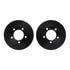 8412-54010 by DYNAMIC FRICTION COMPANY - Brake Rotor Drilled & Slotted - Black- w/Ulitmate Duty Brake Pad & HW Kit