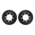 8412-54048 by DYNAMIC FRICTION COMPANY - Brake Rotor Drilled & Slotted - Black- w/Ulitmate Duty Brake Pad & HW Kit