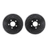 8412-54058 by DYNAMIC FRICTION COMPANY - Brake Rotor Drilled & Slotted - Black- w/Ulitmate Duty Brake Pad & HW Kit