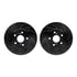 8412-76001 by DYNAMIC FRICTION COMPANY - Brake Rotor Drilled & Slotted - Black- w/Ulitmate Duty Brake Pad & HW Kit