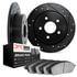 8502-11028 by DYNAMIC FRICTION COMPANY - Rotors-Drilled and Slotted-Black with 5000 Advanced Brake Pads