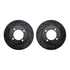 8502-65002 by DYNAMIC FRICTION COMPANY - Rotors-Drilled and Slotted-Black with 5000 Advanced Brake Pads