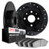 8502-65002 by DYNAMIC FRICTION COMPANY - Rotors-Drilled and Slotted-Black with 5000 Advanced Brake Pads