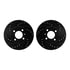 8502-74007 by DYNAMIC FRICTION COMPANY - Rotors-Drilled and Slotted-Black with 5000 Advanced Brake Pads