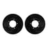 8502-76119 by DYNAMIC FRICTION COMPANY - Rotors-Drilled and Slotted-Black with 5000 Advanced Brake Pads